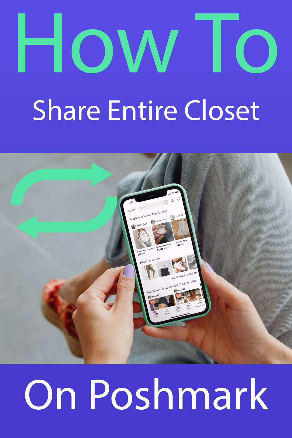 how to share entire closet on poshmark