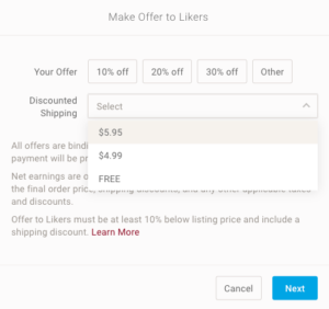 poshmark bulk offers