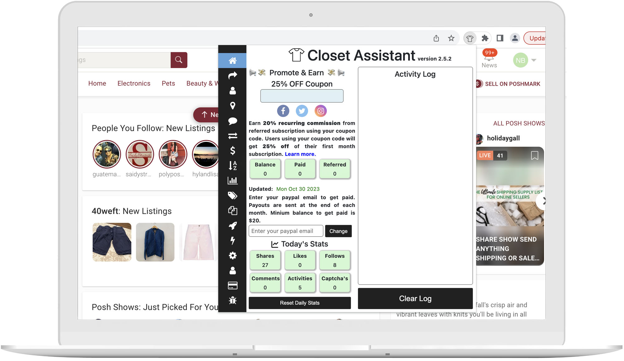 poshmark bot for chrome