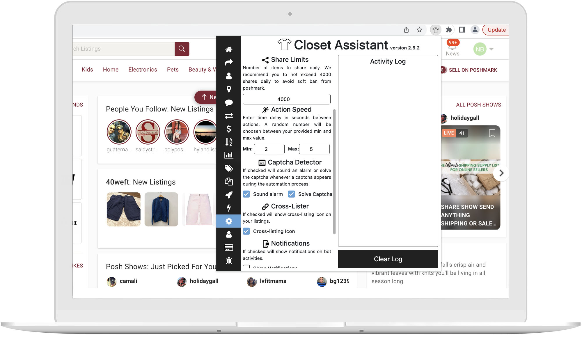 poshmark bot for chrome