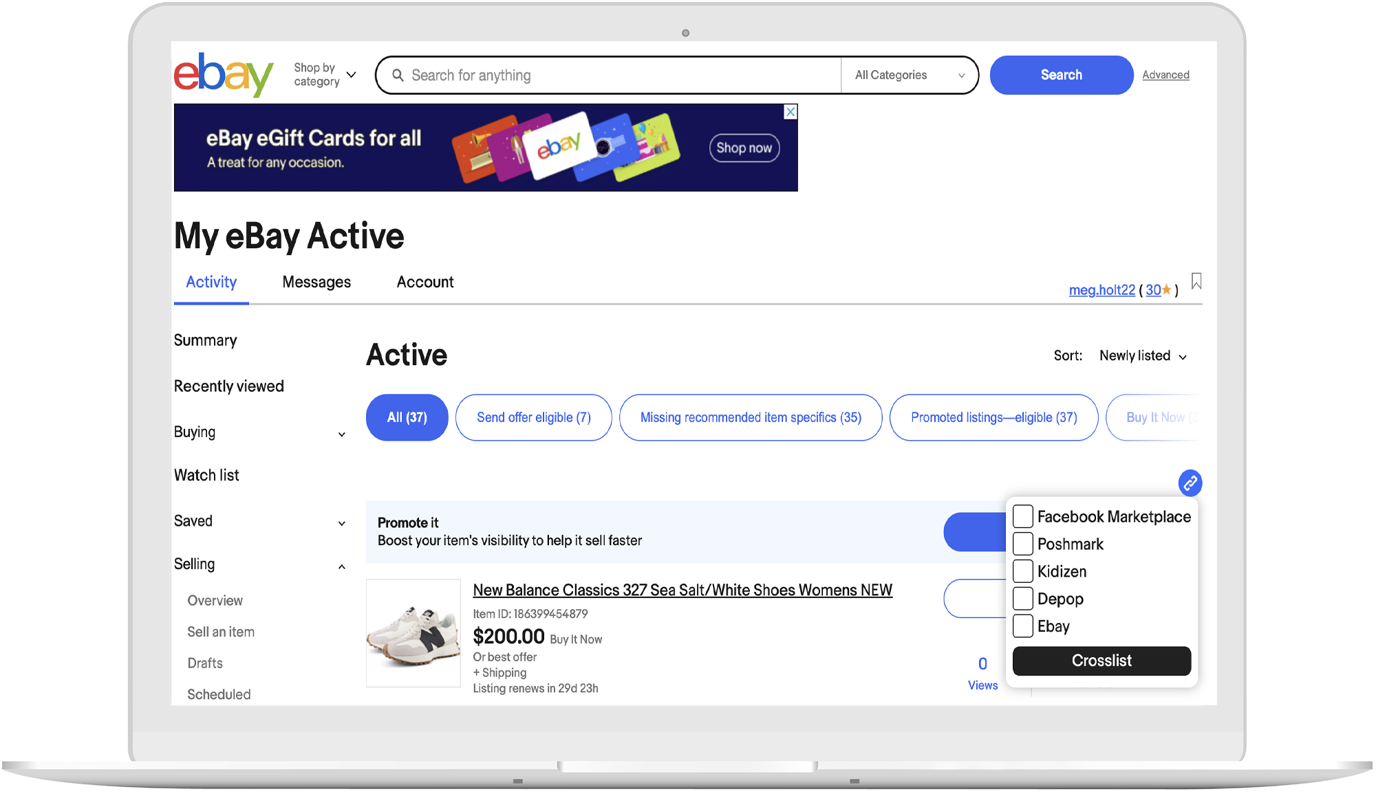 cross listing closet assistant