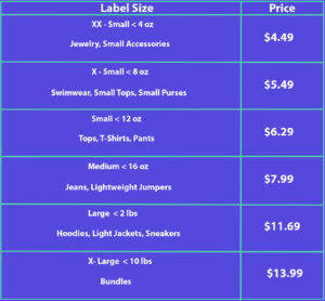 depop shipping rates