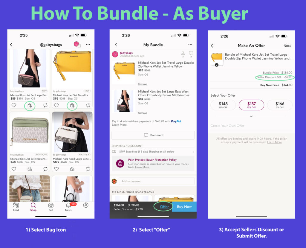 how to bundle as buyer poshmark