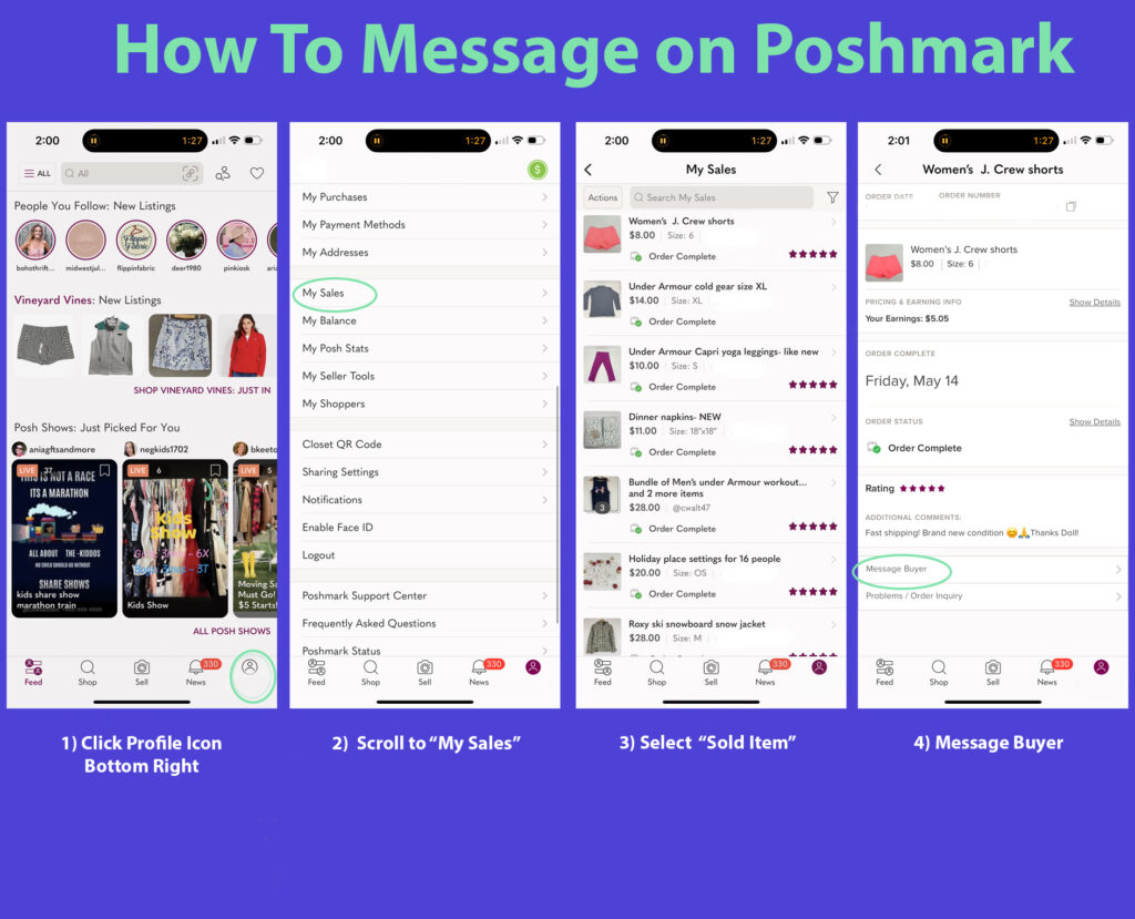 how to message on poshmark